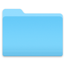 The default macOS folder icon: a folder with a blue tint.